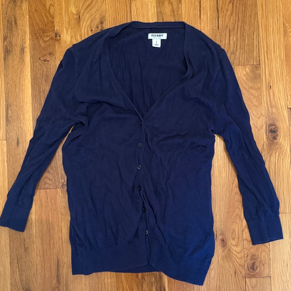 Old Navy Deep Blue Button-Up Cardigan